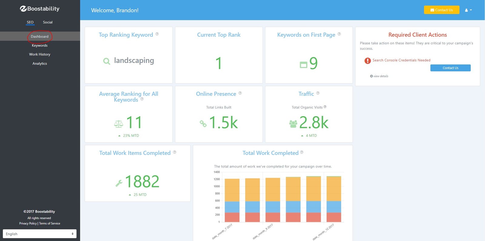 Boostability Releases New SEO and Social Media Reporting Dashboard