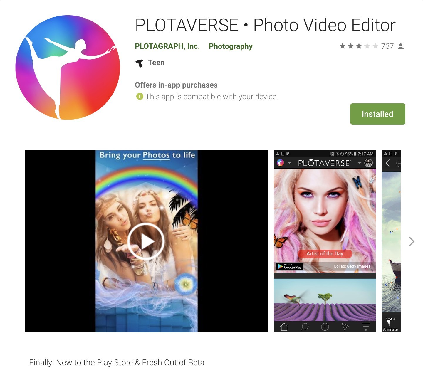 World's Leading Photo Animation App Plotaverse Released For Android