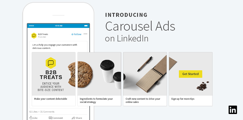 Linkedin Joins the Bandwagon; Offers Carousel Ads For Sponsored Content