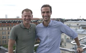 Photo caption: Mattias Malmström, CEO at Mynewsdesk (left) and Matthieu Vaxelaire, CEO and Co-Founder at Mention (right).