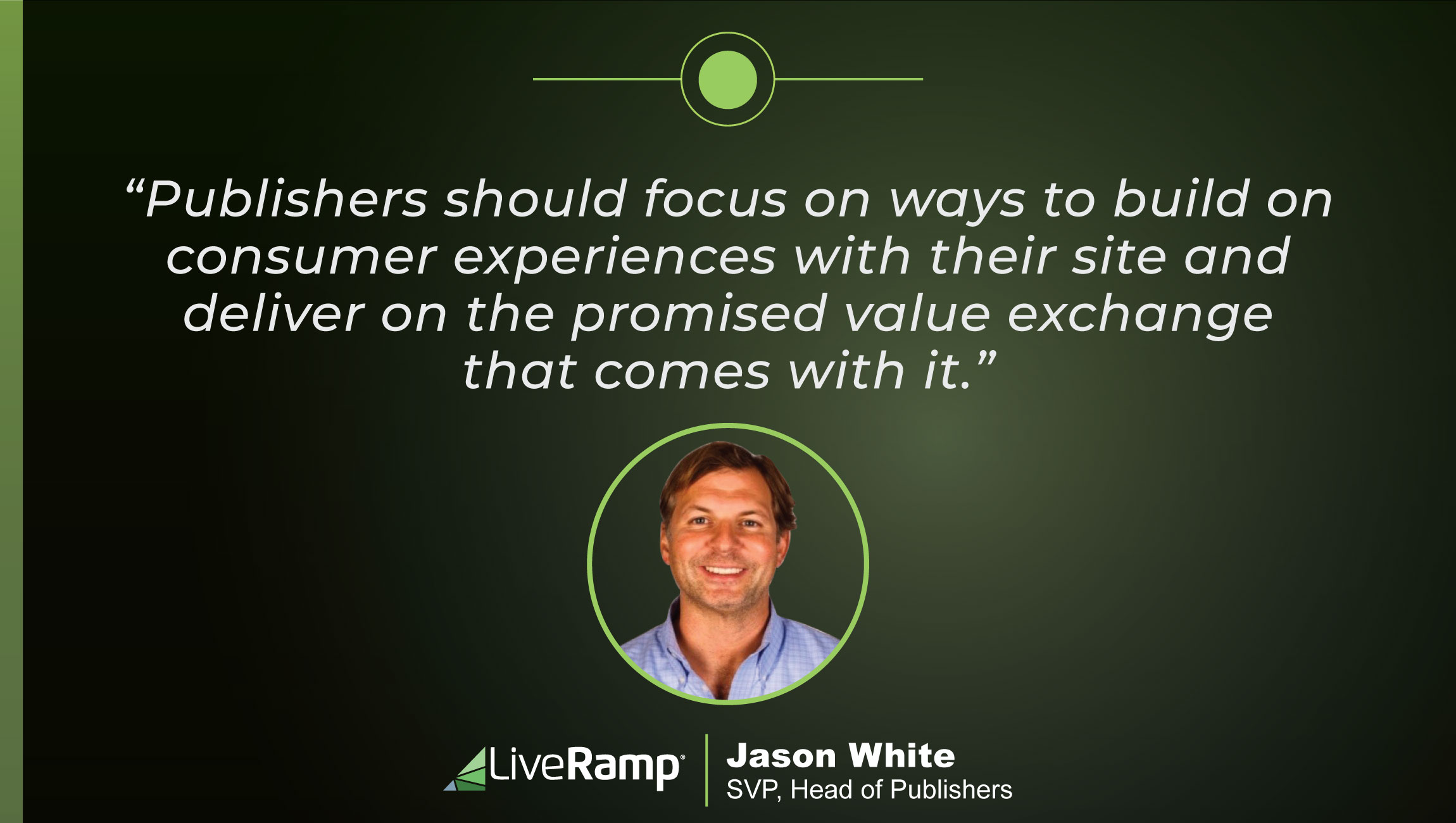 TechBytes with Jason White, SVP, Head of Publishers at LiveRamp