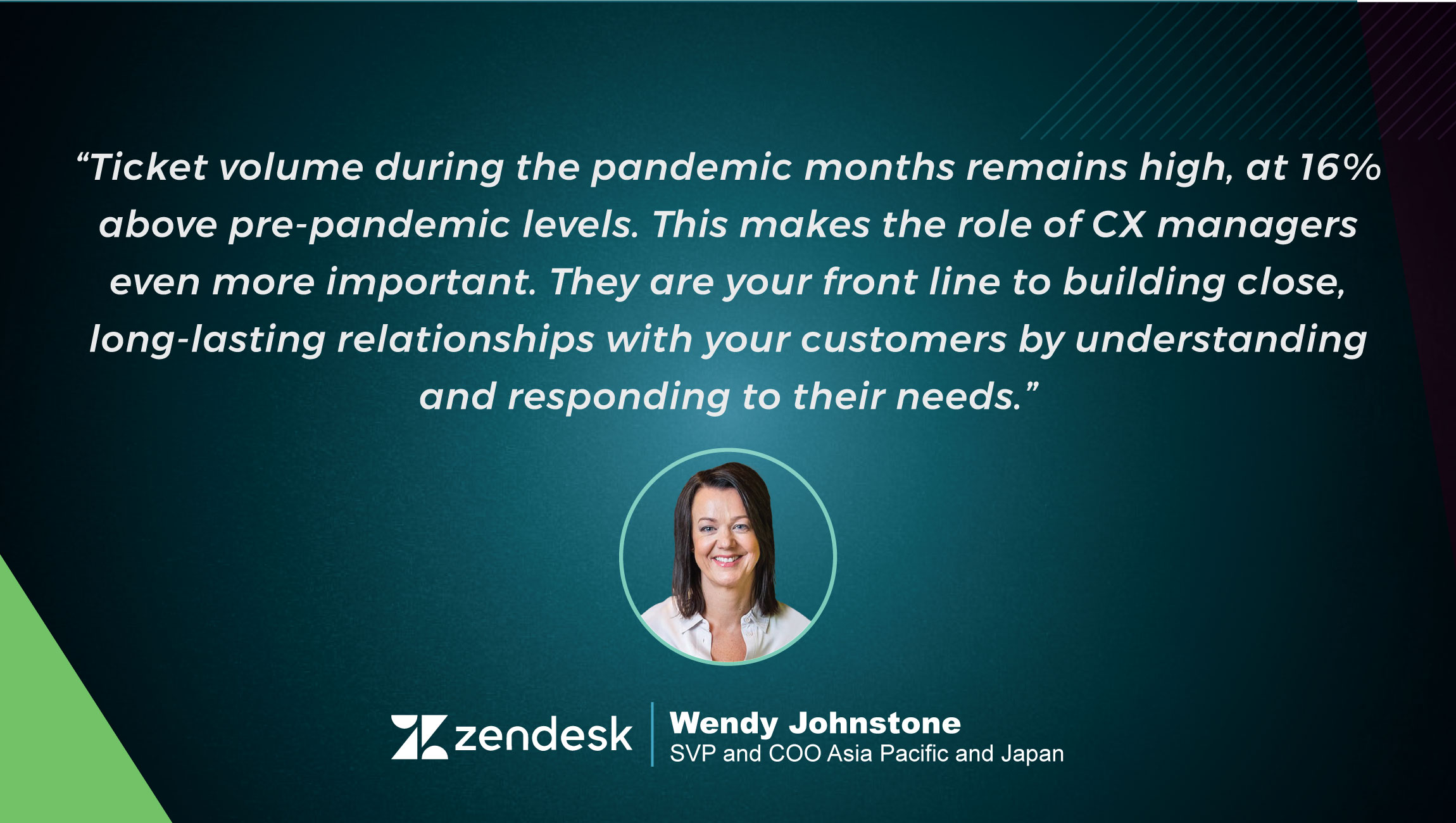 TechBytes with Wendy Johnstone, Chief Operating Officer, Asia Pacific at Zendesk- cue card