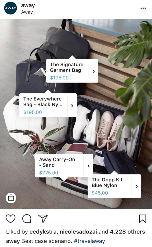 Instagram Shoppable Post via Hubspot