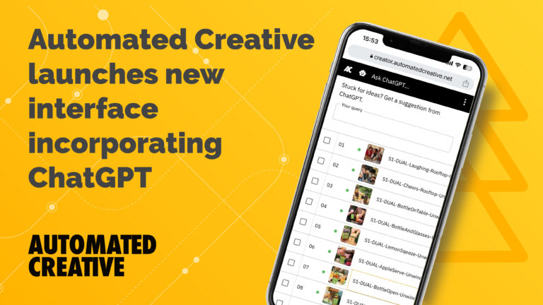 Automated Creative Launches New Interface Incorporating ChatGPT