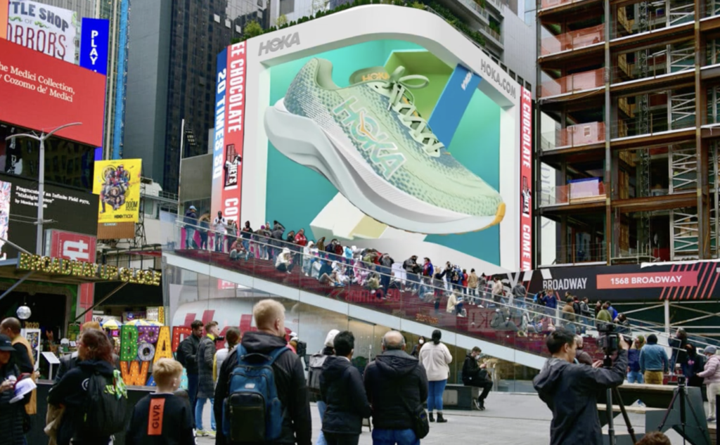 Jellyfish Unleashes the HOKA brand’s Mach X Racing Shoe with Breakthrough 3D DOOH in New York City