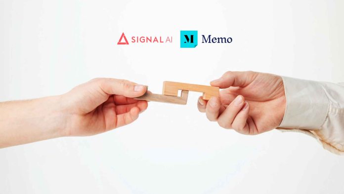Signal AI Acquires Memo to Bring First-Ever Real Readership Data into Reputation Intelligence Signal AI Acquires Memo to Bring First-Ever Real Readership Data into Reputation Intelligence